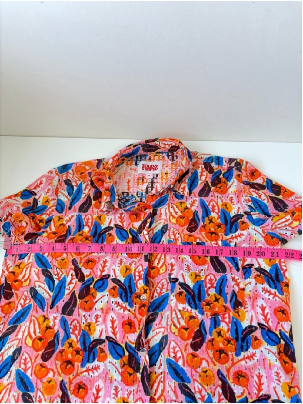 SOLID & STRIPED The Cabana Shirt in Orange Tree Print - Picture 10 of 11